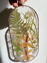 Load image into Gallery viewer, Small Capsule Wall Decor- Unique wooden frame, Capsule shaped, real pressed flowers