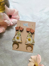 Load image into Gallery viewer, Mother's Day Collection- botanical moons, hammered brass with wooden top