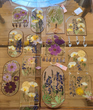 Load image into Gallery viewer, Wall Decor- Unique wooden frame, Large capsule shaped, Lupine & lavender