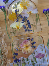 Load image into Gallery viewer, Wall Decor- Wooden dome frame, two-part wall decor, California Poppies & wildflowers