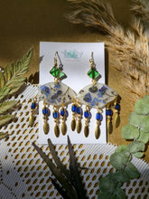 Load image into Gallery viewer, Fall Collection- Vintage Glass beads, forget-me-nots
