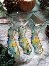 Load image into Gallery viewer, Holiday Ornament- California Coast with pressed poppy