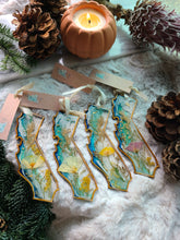 Load image into Gallery viewer, Holiday Ornament- California Coast with pressed poppy