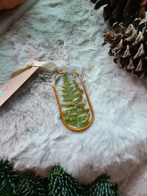 Load image into Gallery viewer, Holiday Ornament- small geometric shapes with pressed flowers