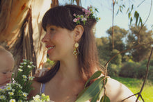 Load image into Gallery viewer, Spring Butterfly Collection- embedded Monarch Wings in resin, small tear drop shaped, wooden beads