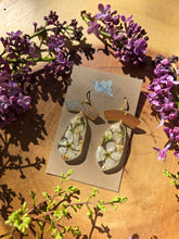 Load image into Gallery viewer, Little white blossom earrings