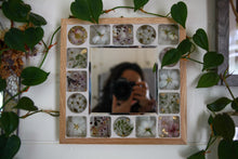 Load image into Gallery viewer, Small Blossom Mirror on light Oak Wood Frames
