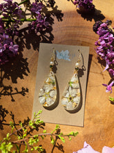 Load image into Gallery viewer, Little white blossom earrings