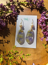 Load image into Gallery viewer, Larkspur petal earrings