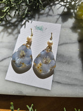 Load image into Gallery viewer, Daisy Garden and Larkspur earrings