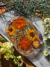 Load image into Gallery viewer, Fall Marigold Native California Wildflowers Small Vanity Tray, 6 inches x 4 inches
