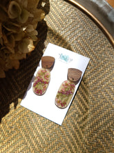 Load image into Gallery viewer, Fall Collection-Blush Yarrow garden , Walnut wood stud top with stainless steel post