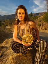 Load image into Gallery viewer, Pre-Order Round strawberry Slice Clutch, resin clutch, removable golden crossbody chain, 7 inches in diameter