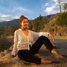 Load image into Gallery viewer, Rectangular Pink Tea-Tree Blossom Clutch, resin clutch, removable golden crossbody chain, 8 inches x 4.5 inches