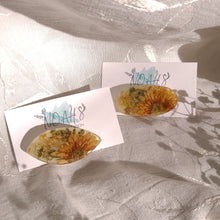 Load image into Gallery viewer, Fall flower barrettes, real pressed flowers in resin, French auto-lock barrette back, handmade hair clips, 2.25 inches clips