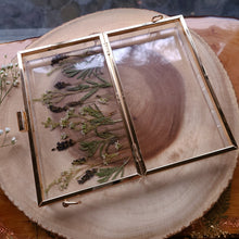 Load image into Gallery viewer, Rectangular Orchid Clutch, resin clutch, removable golden crossbody chain, 8 inches x 4.5 inches