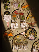 Load image into Gallery viewer, Rain Drop Mountain wall decor, Resin wall hangings, Rose gold mountains, golden moon, California poppies