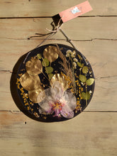 Load image into Gallery viewer, Orchid Resin wall hangings, black background, 7 inch wall decor
