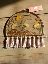 Load image into Gallery viewer, California Mountain dome wall decor, Resin wall hangings, handmade tassels