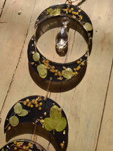 Load image into Gallery viewer, Moon Phase floral wall decor, Resin wall hangings, crystal drop, handmade tassels