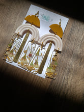 Load image into Gallery viewer, Spring translucent collection- blossom arch, real pressed flowers in resin, polymer clay