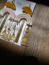 Load image into Gallery viewer, Spring translucent collection- blossom arch, real pressed flowers in resin, polymer clay