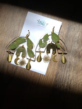 Load image into Gallery viewer, Spring translucent collection- eucalyptus rainbow arch, real pressed eucalyptus in resin, sun & moon