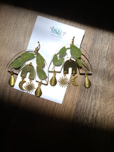 Load image into Gallery viewer, Spring translucent collection- eucalyptus rainbow arch, real pressed eucalyptus in resin, sun & moon