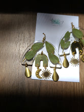 Load image into Gallery viewer, Spring translucent collection- eucalyptus rainbow arch, real pressed eucalyptus in resin, sun & moon