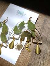 Load image into Gallery viewer, Spring translucent collection- eucalyptus rainbow arch, real pressed eucalyptus in resin, sun & moon