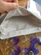 Load image into Gallery viewer, Rose Botanical crossbody bag, 8.25 inches x 6.25 inches daily bag, adjustable/removable straps, magnetic closure, pressed flower in resin, lightweight daily bag