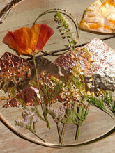 Load image into Gallery viewer, Mountain range Resin wall hangings, 7 inches in diameter, clear background, california wildflower