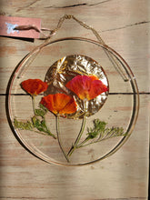 Load image into Gallery viewer, California Wildflower Resin wall hangings, 7 inches in diameter, clear background