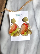 Load image into Gallery viewer, Summer Fruity Collection- Matcha Strawberry kiwi drop with stainless steel stud top