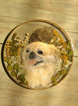 Load image into Gallery viewer, Custom Pet Portrait, 8 inch acrylic pet portraits with pressed botanicals