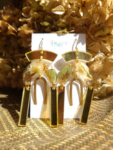 Load image into Gallery viewer, Fall Collection- Golden Celosia Chandelier arch, golden mirror acetate with brass bezel