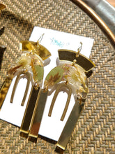 Load image into Gallery viewer, Fall Collection- Golden Celosia Chandelier arch, golden mirror acetate with brass bezel