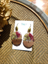 Load image into Gallery viewer, Fall Collection- Dark red amaranthus garden, wooden half circle