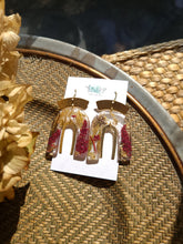 Load image into Gallery viewer, Fall Collection- Deep Red Celosia Garden Rainbow Arch