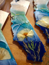 Load image into Gallery viewer, Holiday Ornament- California Coast with pressed poppy