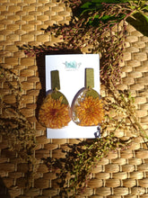 Load image into Gallery viewer, Fall Collection - Chrysanthemum garden, Long Rectangular brass stud stop with stainless steel post