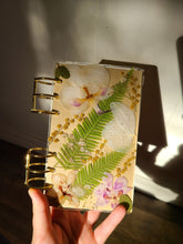 Load image into Gallery viewer, Orchid A6 Garden notebook,  4.2 inches x 6.9 inches, customizable inside, customizable notebook rings