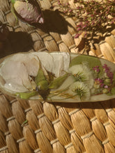 Load image into Gallery viewer, Fall Collection - Large Rose 3 inch barrettes, real pressed flowers in resin, French auto-lock, taupe background