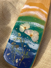 Load image into Gallery viewer, California Golden Coast, charcuterie board, 16 x 4.7 inches, solid wood tray, made with FDA food safe resin