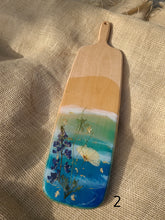 Load image into Gallery viewer, California Golden Coast, charcuterie board, 16 x 4.7 inches, solid wood tray, made with FDA food safe resin