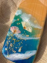 Load image into Gallery viewer, California Golden Coast, charcuterie board, 16 x 4.7 inches, solid wood tray, made with FDA food safe resin