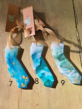 Load image into Gallery viewer, Holiday Ornament- Light Blue California Coast with ocean art