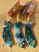 Load image into Gallery viewer, Holiday Ornament- 3.5 in. Dark Aquamarine Blue California Coast with ocean art