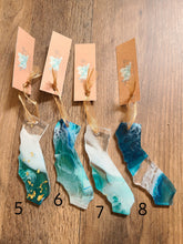 Load image into Gallery viewer, Holiday Ornament- 3.5 in, Translucent Aquamarine Blue California Coast with ocean art