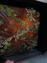 Load image into Gallery viewer, Large Rounded edge rectangular tray, floral vanity tray, vintahe styled wood tray, made with FDA food safe resin